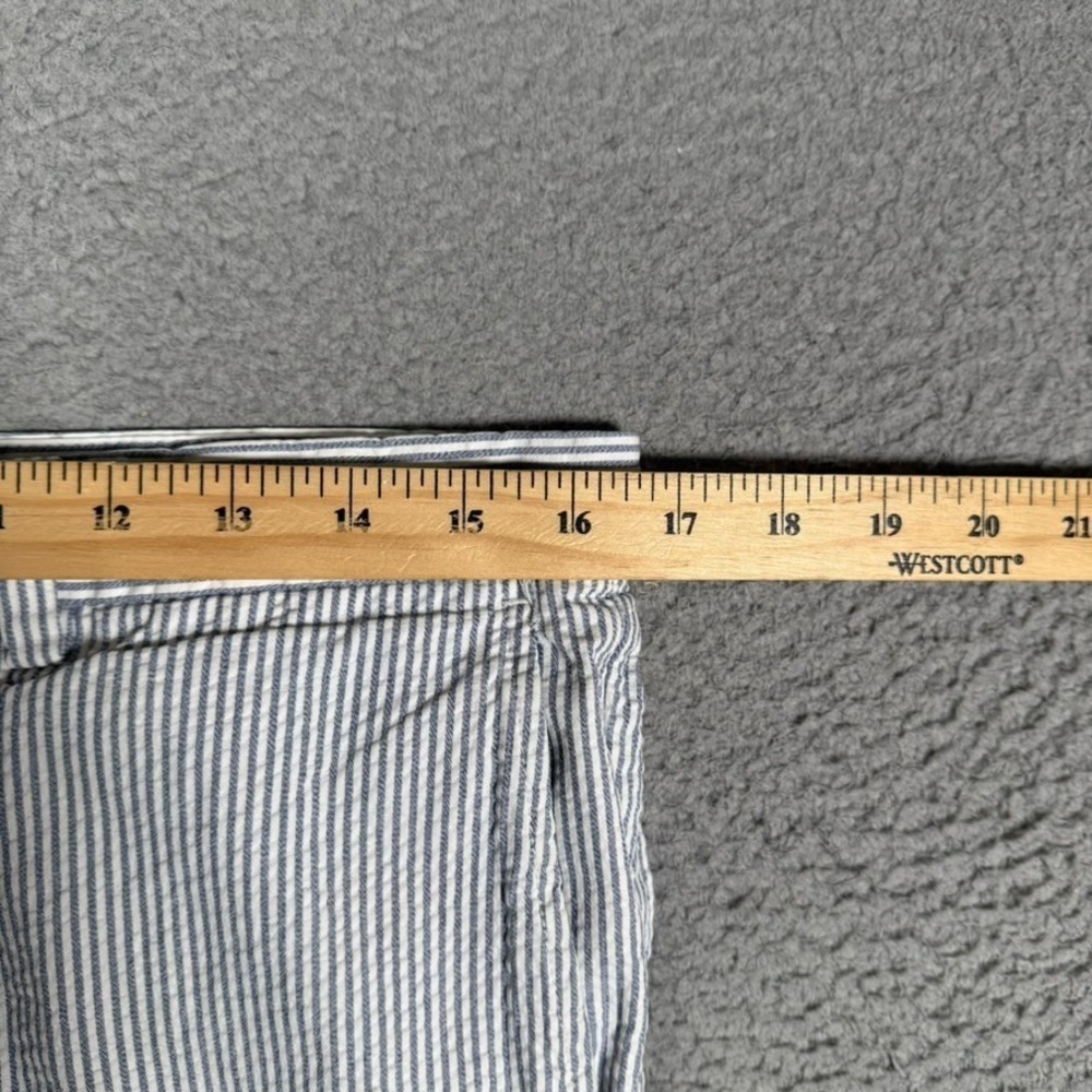 Banana Republic Shorts Mens 31 Blue Striped Seersucker 100% Cotton Casual Preppy - Picture 6 of 12